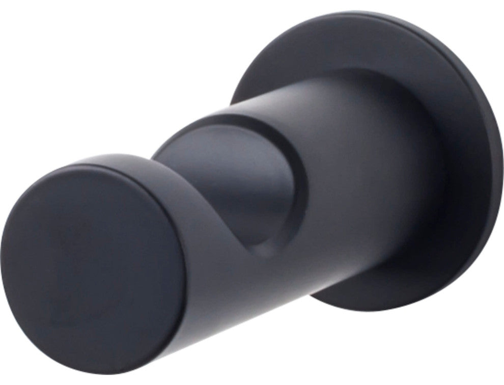 Top Knobs HOP1 Hopewell Bath Single Robe Hook - Flat Black
