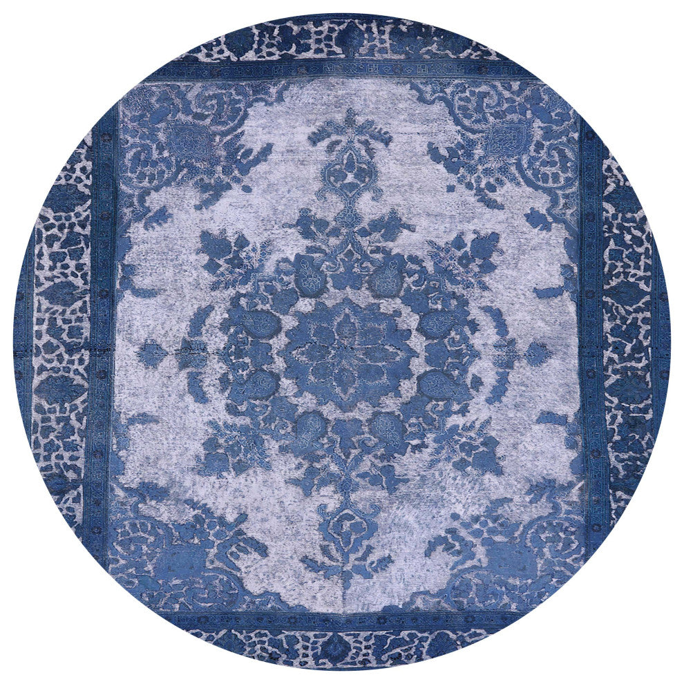 Ahgly Company Indoor Round Mid-Century Modern Area Rugs, 8' Round