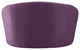Riley Velvet Upholstered Rounded Chair, Purple