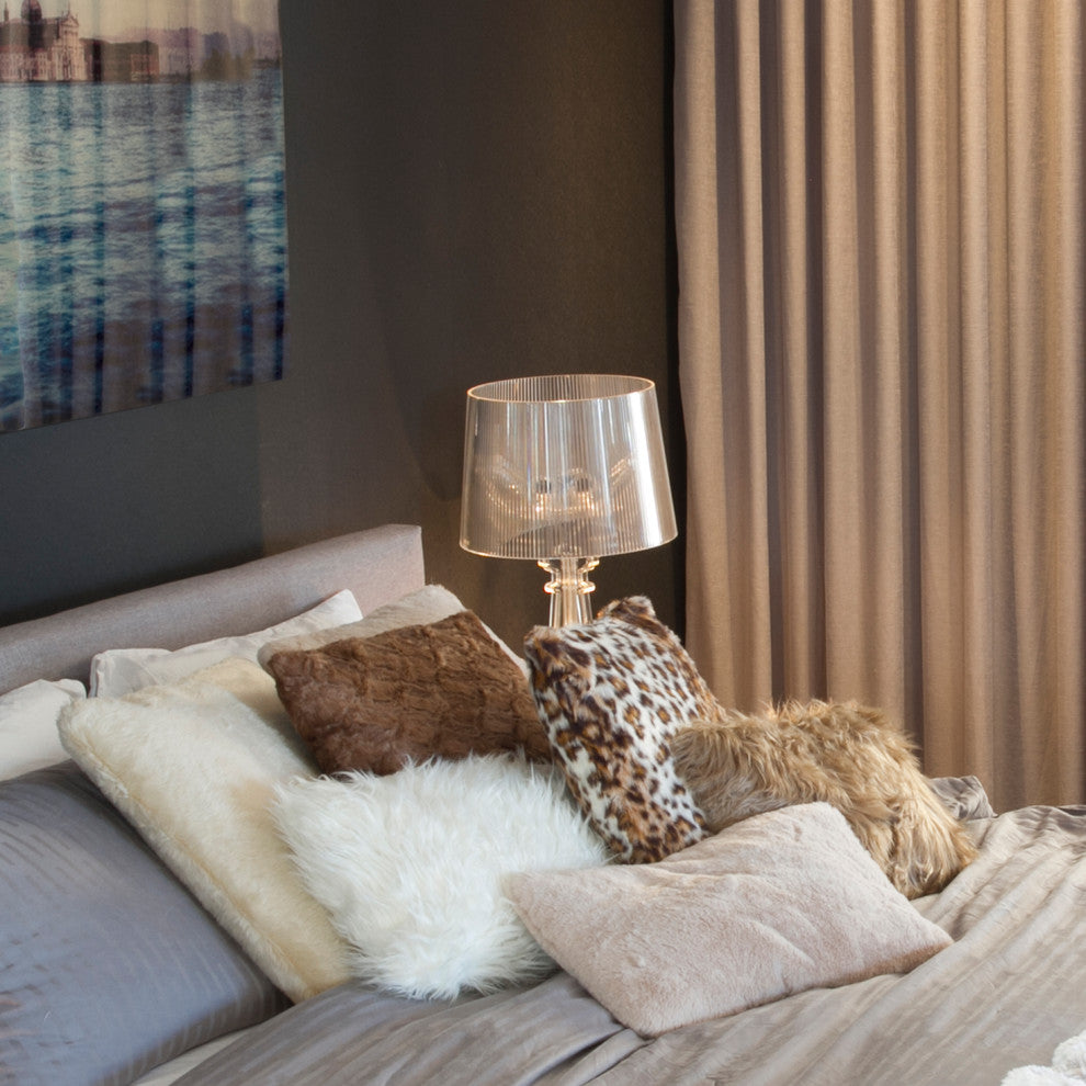 Belton Faux Fur Pillows, Set of 2, Tan, 12"x20"