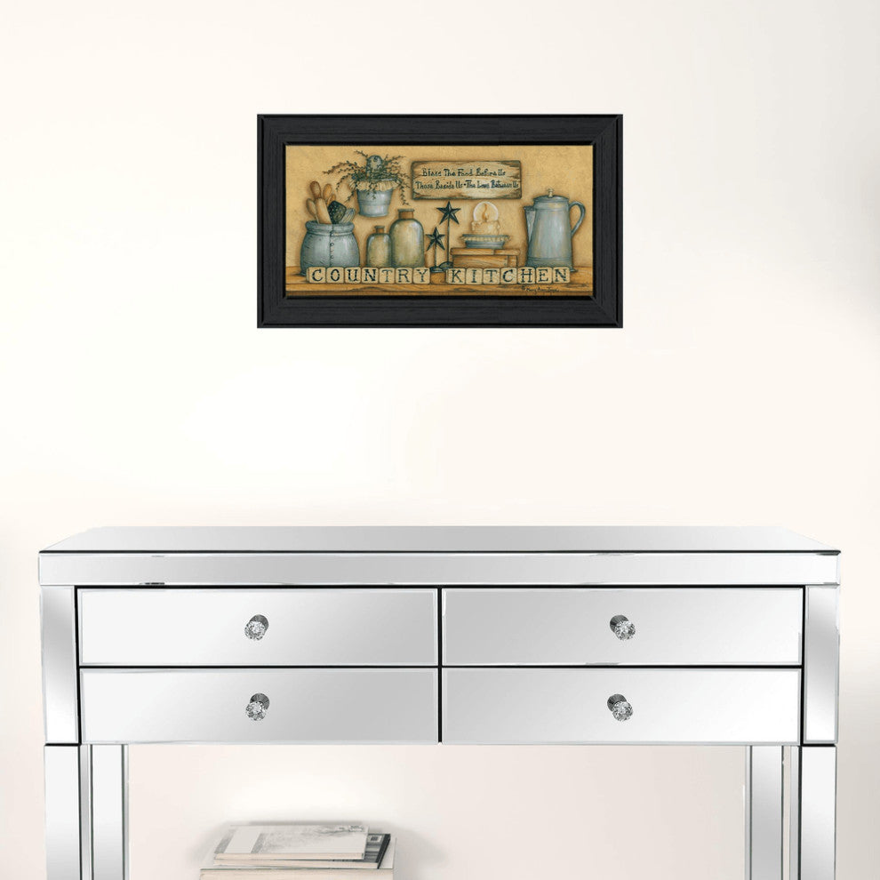 Country Kitchen 6 Black Framed Print Wall Art