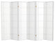 6' Tall Double Cross Shoji Screen, White, 6 Panels