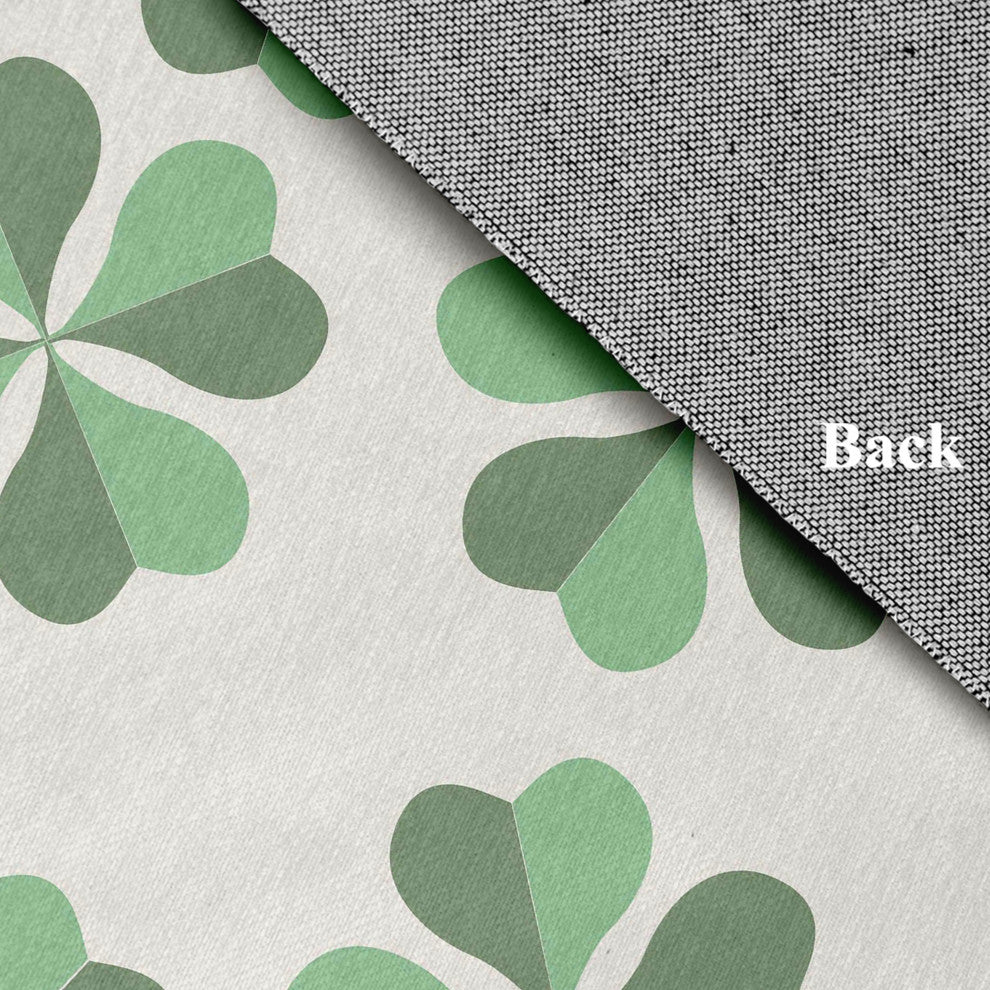 Lucky Patch St. Patrick's Day Chenille Rug, Laurel Tree Green, 4'x6'