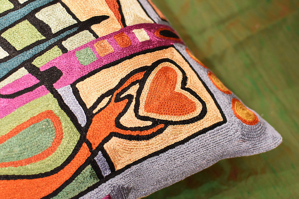 Fun in the Sun VII by Alfred Gockel Accent Pillow Cover Art Silk 18x18"