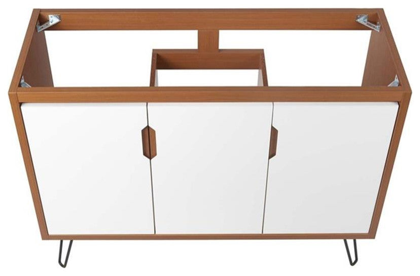 Modway Energize 47" MDF and Particleboard Bathroom Vanity Cabinet - Cherry White