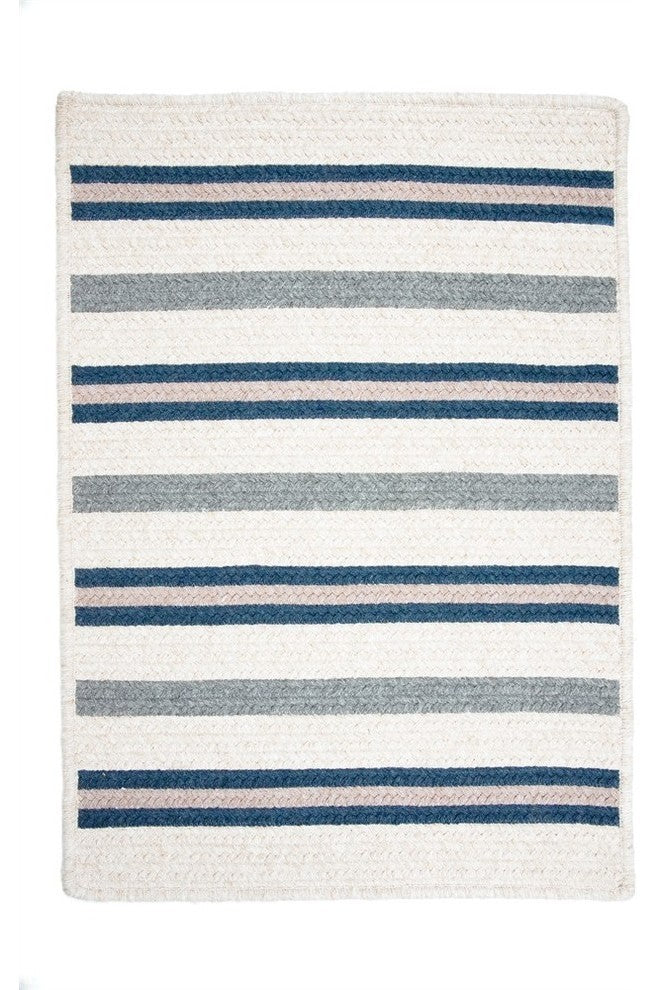 Colonial Mills Allure AL59 Polo Blue Stripes Area Rug, Rectangular 12'x15'