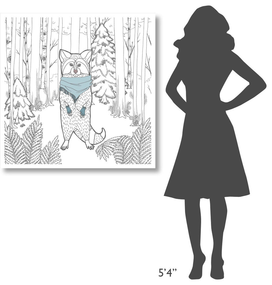 "Color the Forest Color II" Digital Paper Print by Elyse DeNeige, 38"x38"