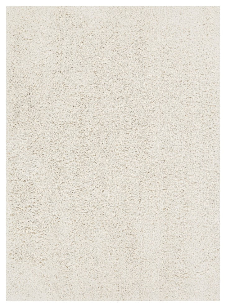 Well Woven Nomad Plain Modern White Moroccan Shag Soft Area Rug 2' x 3'