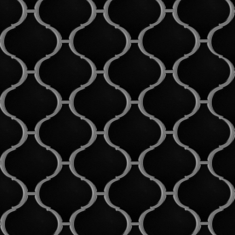 Metro Lantern Matte Black Porcelain Floor and Wall Tile