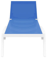 Compamia Pacific Sling Set of 2 Chaise Lounge With White Frame, Blue