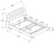 Bed, Twin Size, Platform, Teen, Frame, Pu Leather Look, Wood Legs, Brown
