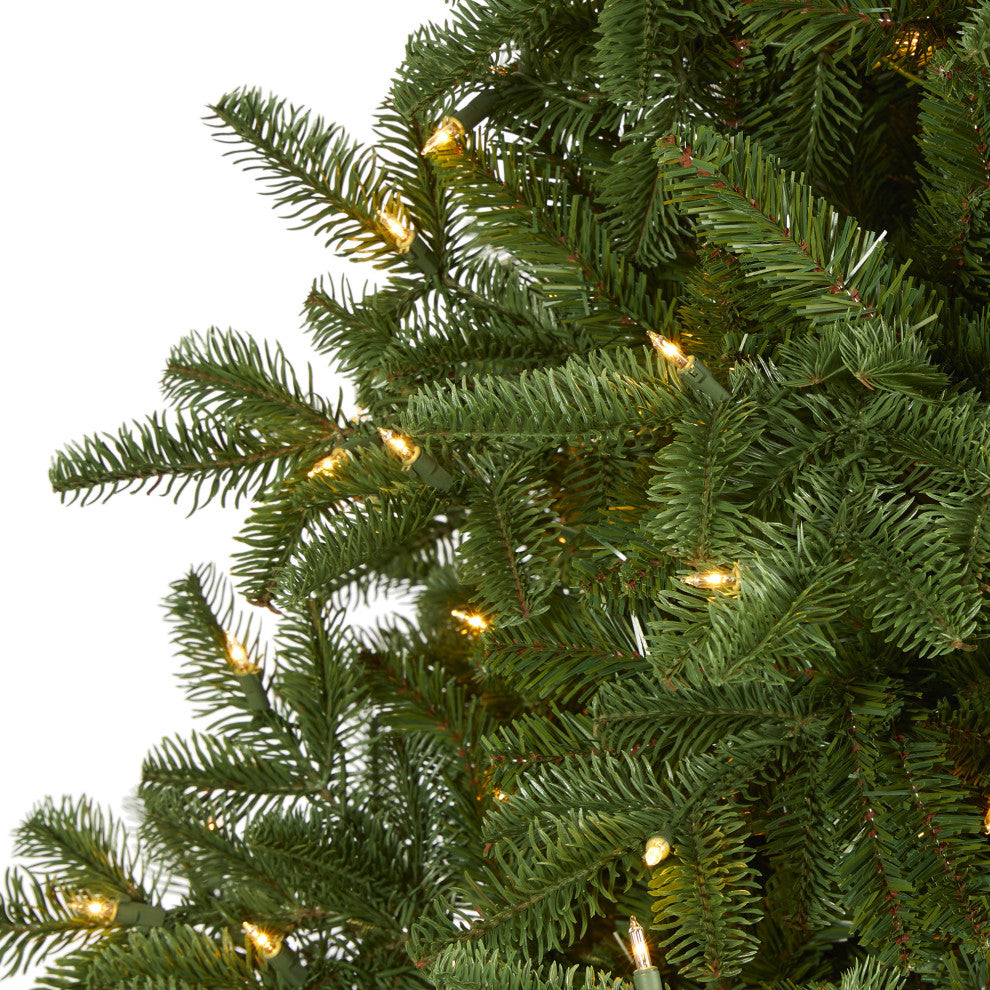 7' South Carolina Spruce Faux Xmas Tree W/500 White Lights & Bendable Branches
