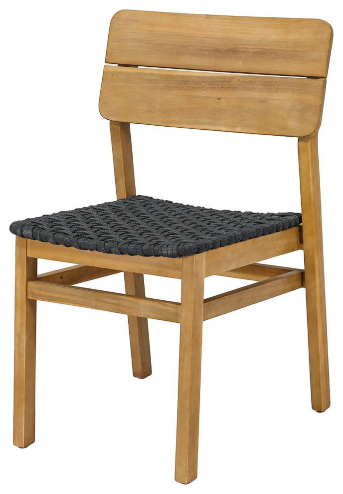 Ivory Coast Acacia Outdoor Dining Chair, Light Teak, Set of 2