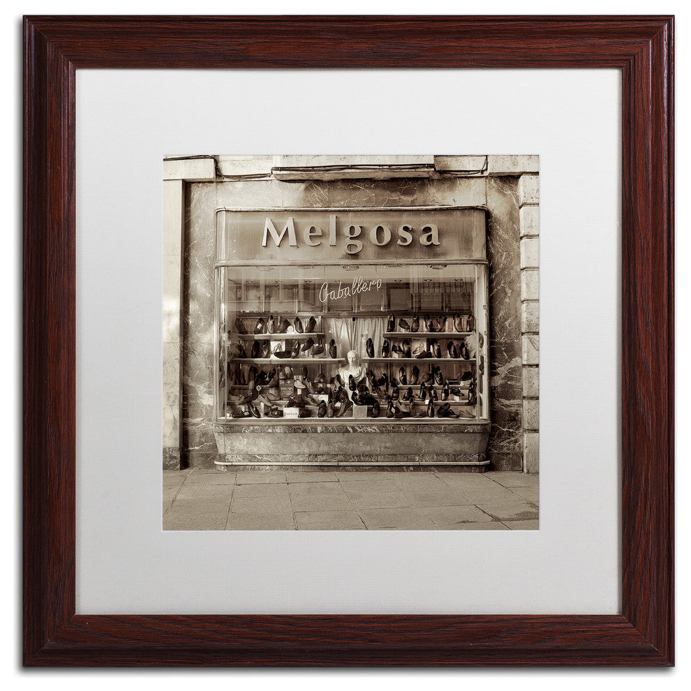 Alan Blaustein ''Borgos II'' Art, Wood Frame, White Mat, 16x16