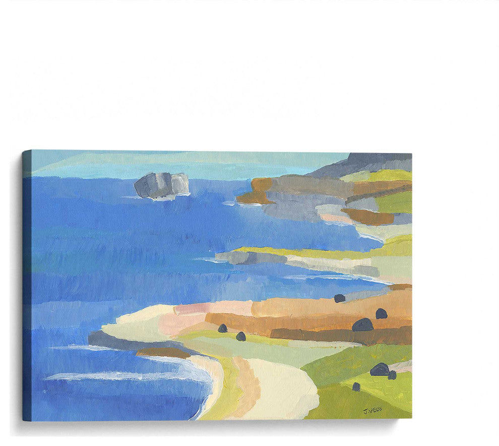 "Irish Coastal Whimsy" - Seaside Charm Canvas Art
