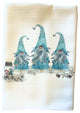Gnomes Collecting Shells Coastal Microfiber Waffle Weave Kitchen Dish Towel