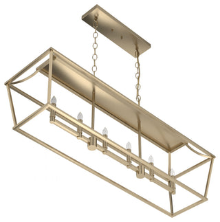 Hunter Laurel Ridge Alturas Gold 6 Light Linear Chandelier Ceiling Light