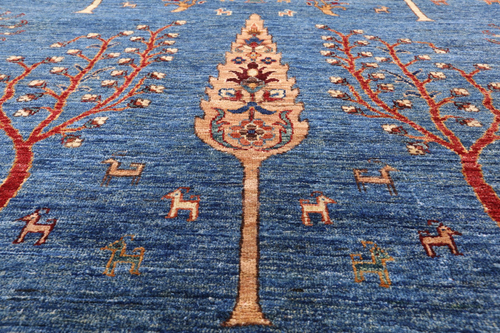 Tribal Persian Gabbeh Hand Knotted Rug 5' 9" X 7' 9" Q4941