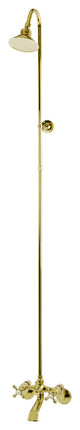 Kingston Brass Shower Combo, Polished Brass