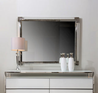 State St. Acrylic Modern Wall Accent Mirror - Clear