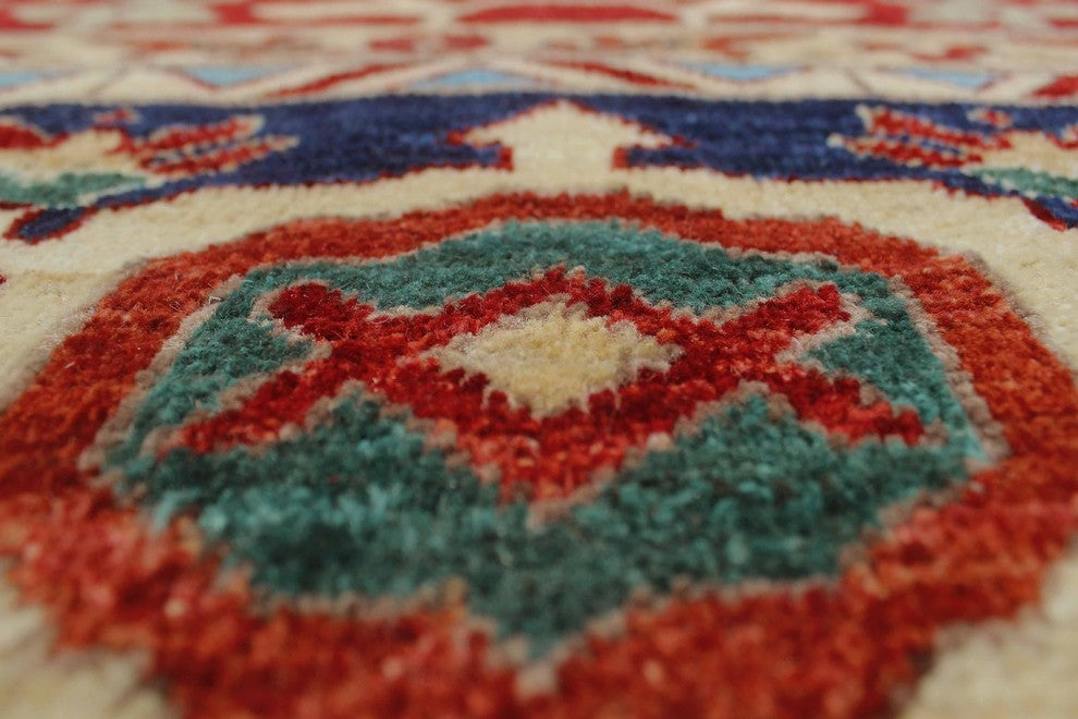 9'11x13'9 Aria Fine Chobi Brainard Rusty-Red/Blue Rug