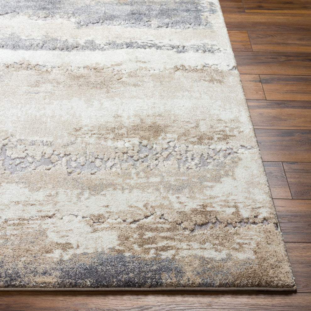Surya Tuscany TUS-2344 Machine Woven Area Rug, Beige, 5'3" x 7'3"