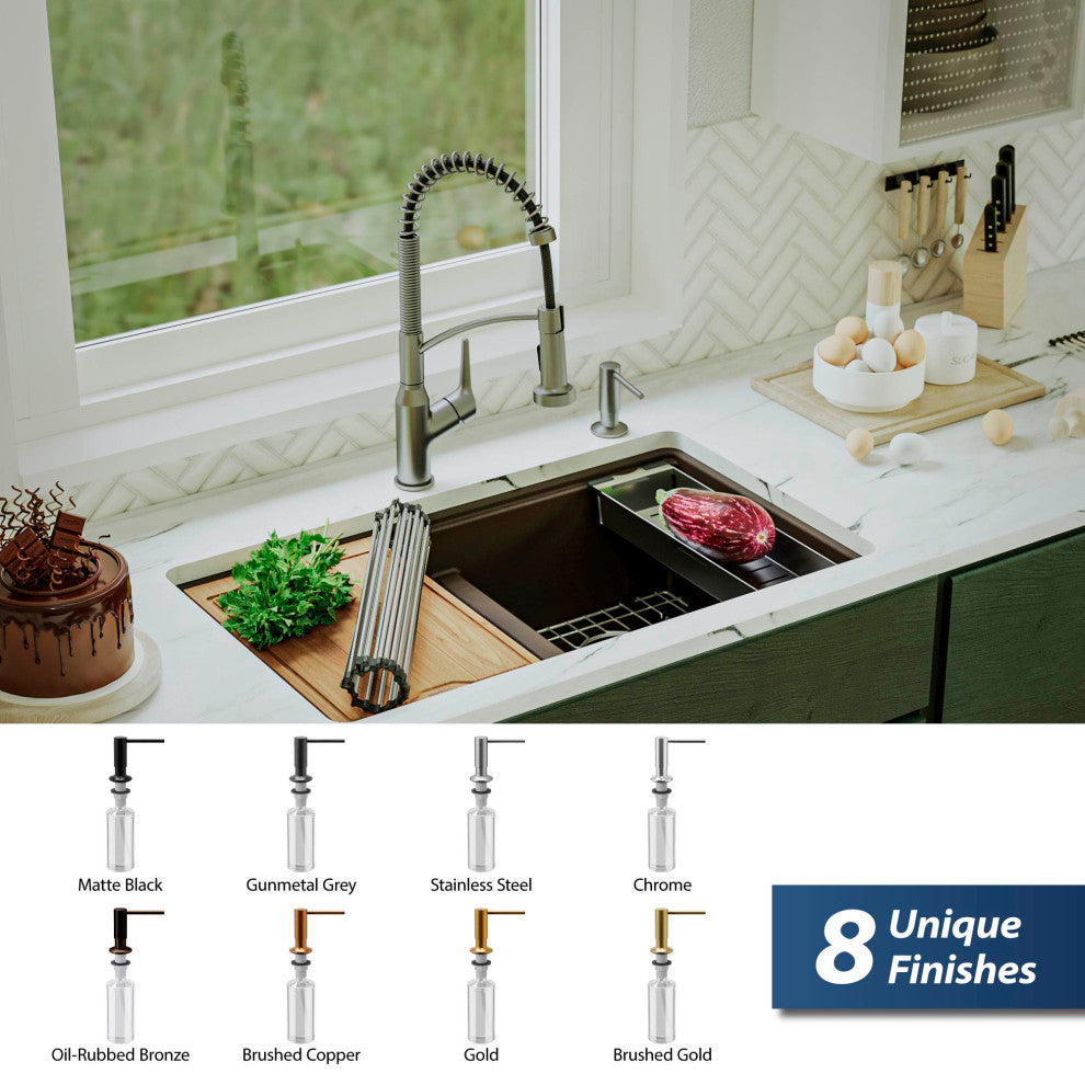 Karran SD35 Kitchen Soap/Lotion Dispenser, Stainless Steel