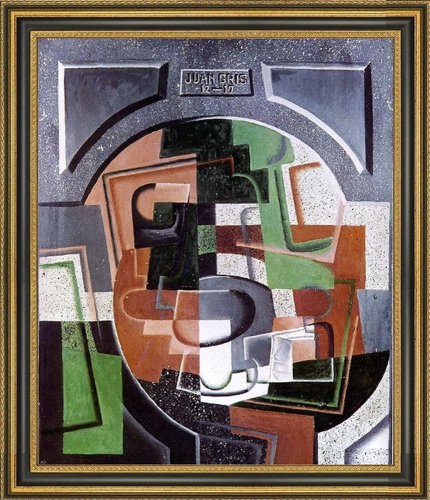 Juan Gris Still Life on Plaque - 16" x 20" Framed Premium Canvas Print