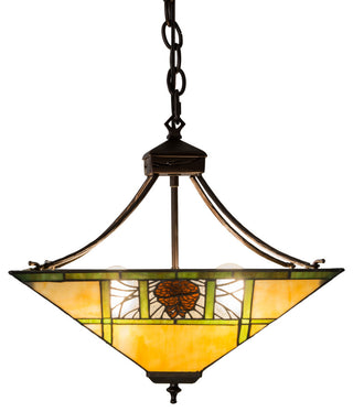 17Sq Pinecone Ridge Inverted Pendant