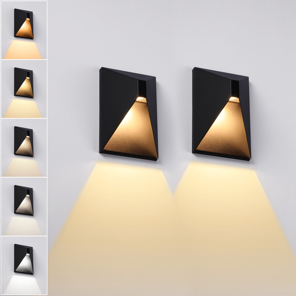 2-Pack 5CCT LED Wall Sconces, Dimmable, 12w