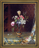 Martin Johnson Heade Vase of Mixed Flowers Framed Premium Canvas Print, 16"x20"