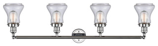 Bellmont 4-Light Bath Fixture, Clear Glass, Polished Chrome
