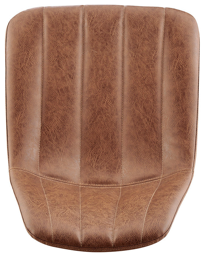 Robert PU Counter Stool,, Set of 4, Umber Brown, Dining Side Chair, Faux Leather