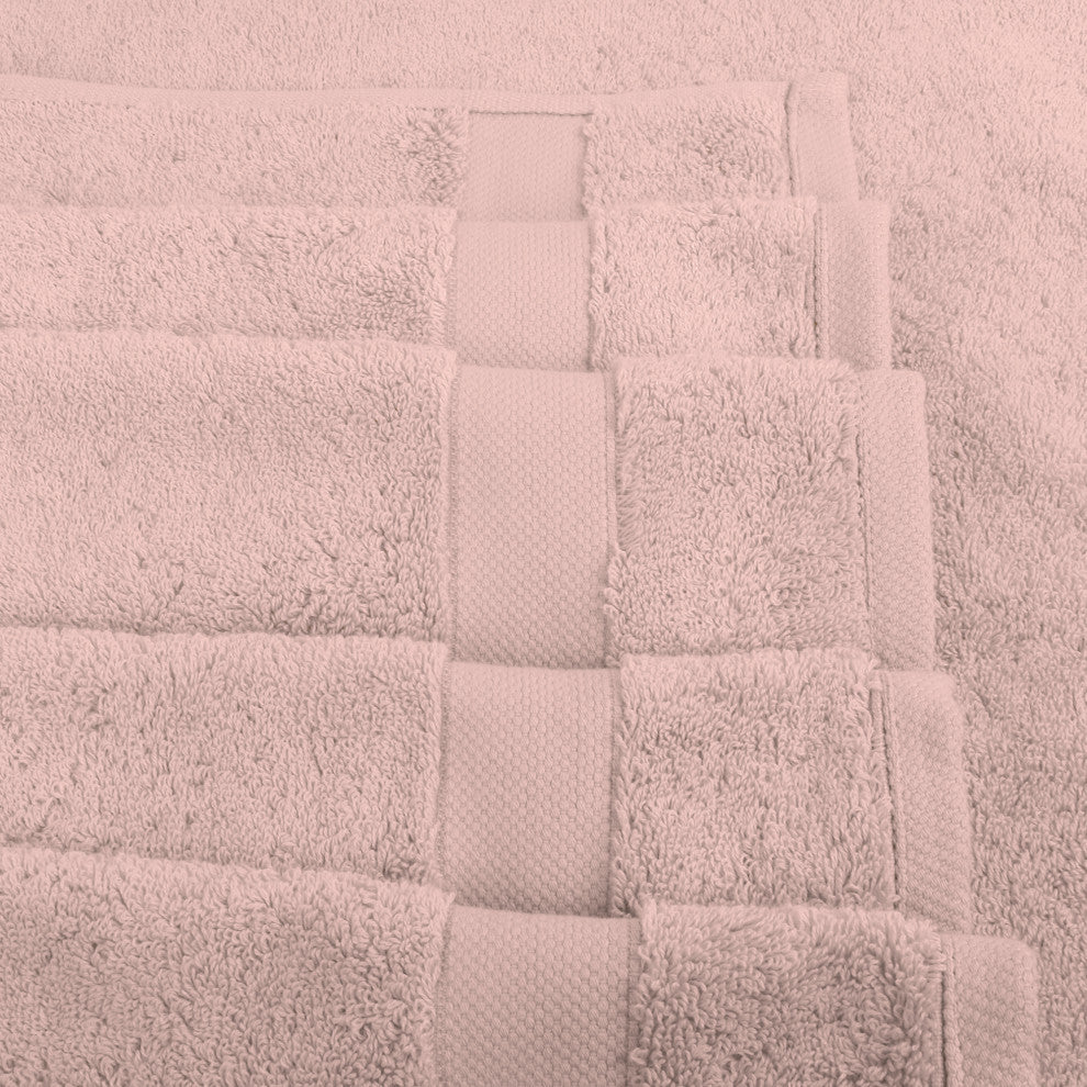 Organic Cotton 650 GSM Plush Feather Touch Quick Dry Bath Sheet, Rose Dust, Pack of 4