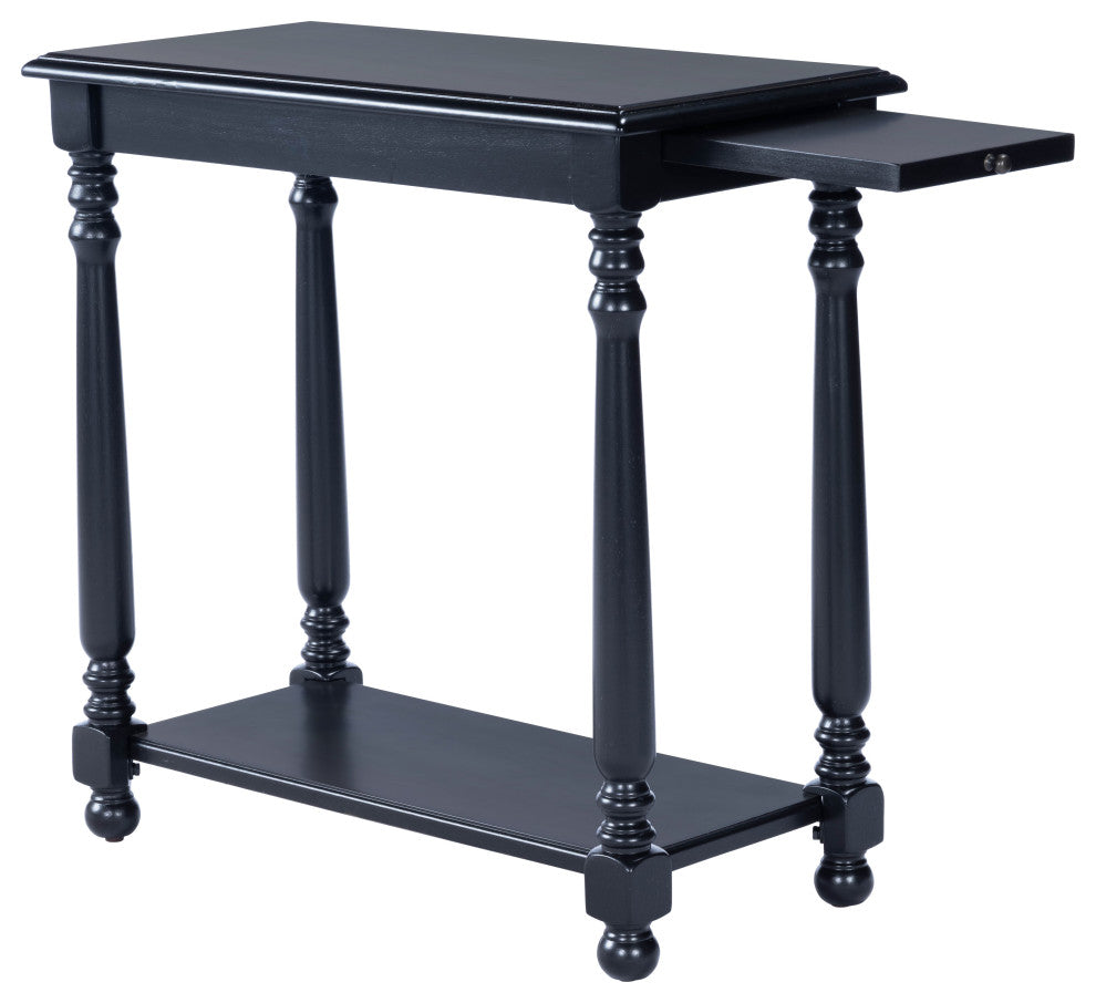 Devane Chairside Table, Black Licorice