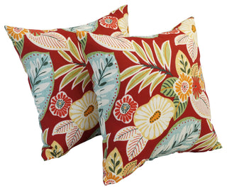 17" Square Polyester Outdoor Throw Pillows, Set of 4, Marlow Beachside