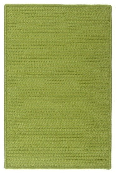 Simply Home Solid H271 Bright Green Indoor/Outdoor Area Rug, Rectangular 2'x3'