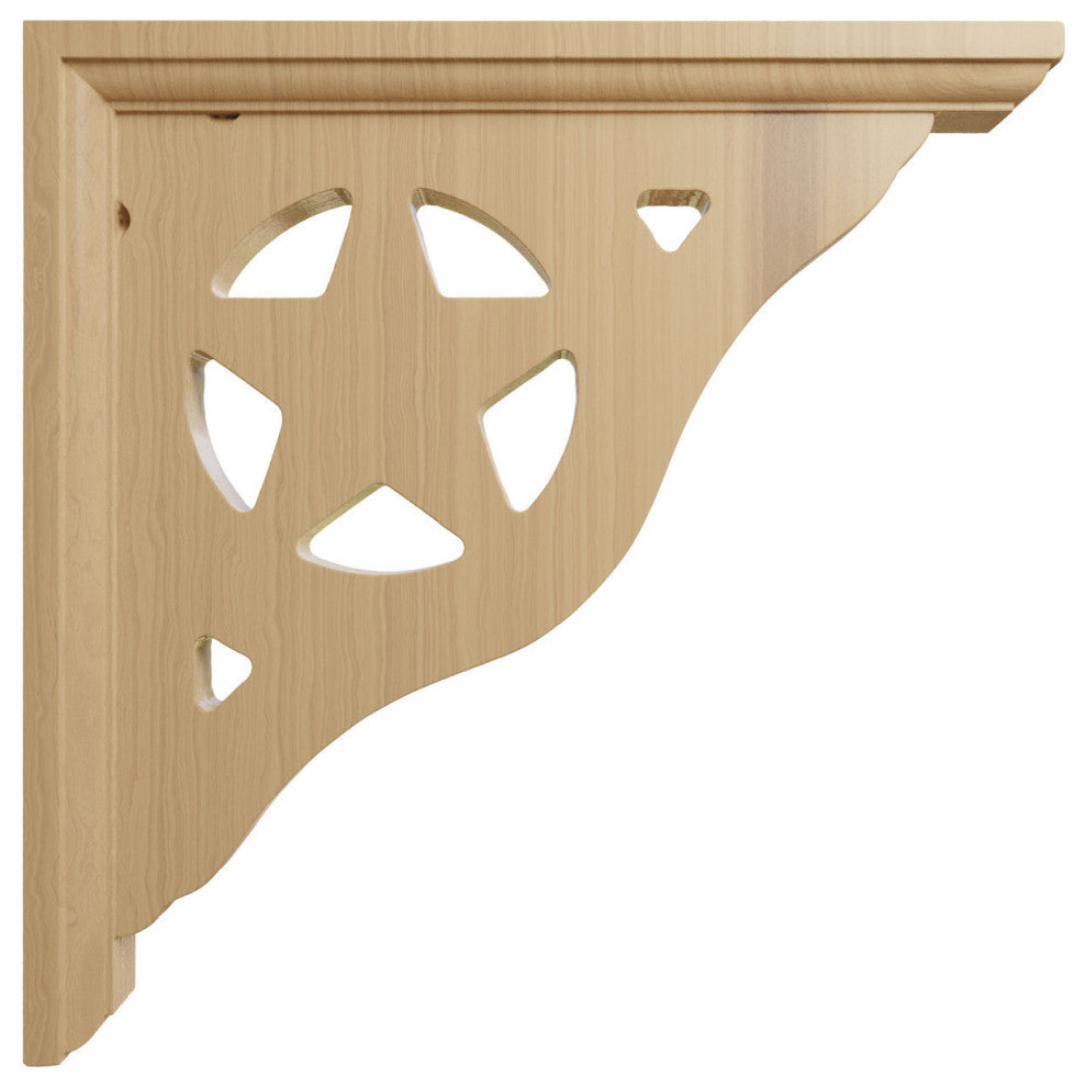 1 1/2"W x 10"D x 10"H Bulwark Bracket, Cherry