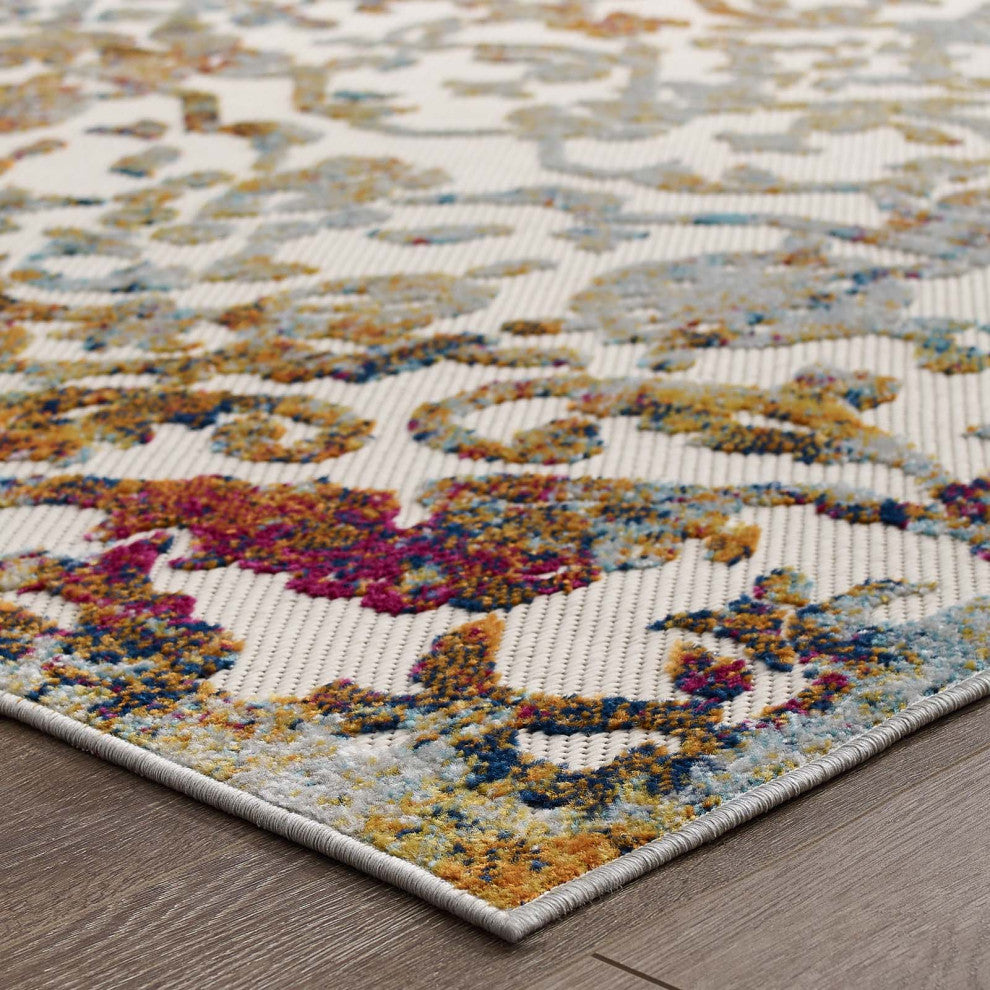 Reflect Primrose Ornate Floral Lattice 8x10 Indoor/Outdoor Area Rug R-1179A-810