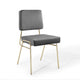 Craft Performance Velvet Dining Side Chair-Gold Gray