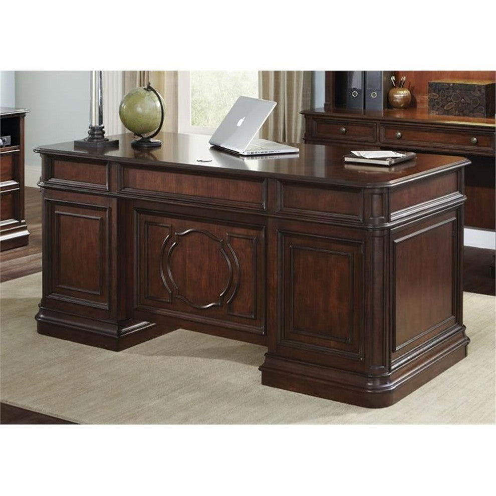 Brayton Manor Dark Brown Jr Executive Desk