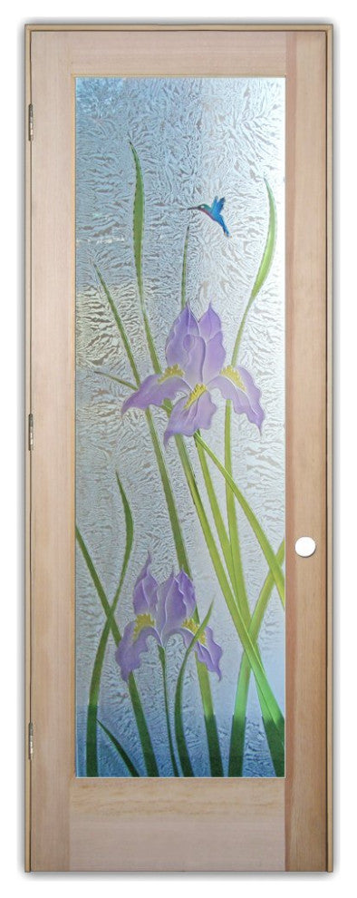 Interior Prehung Door or Interior Slab Door - Iris Hummingbird - Douglas Fir...