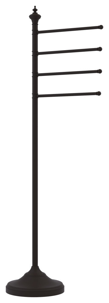 Floor Standing 4 Pivoting Swing Arm Towel Holder, Oil Rubbed Bronze