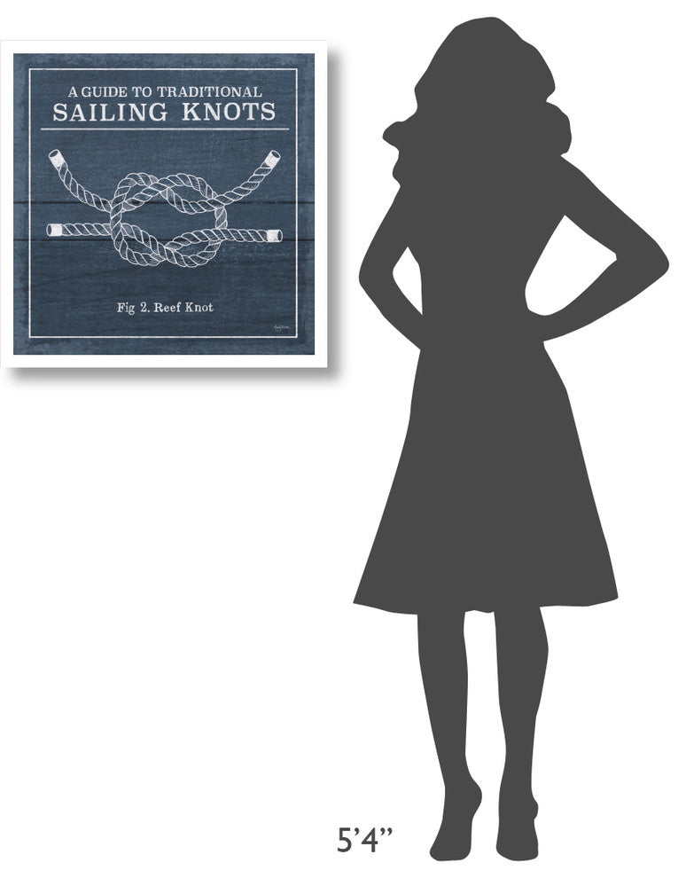 "Vintage Sailing Knots III" Digital Paper Print by Mary Urban, 26"x26"