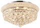 Crystal Ball Flushmount, Beaded Frame, Chrome Hardware