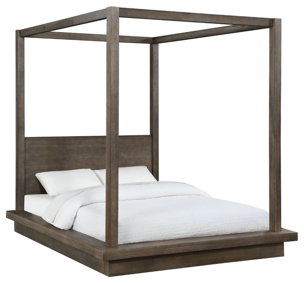Modus Melbourne California-King Canopy Bed in Dark Pine