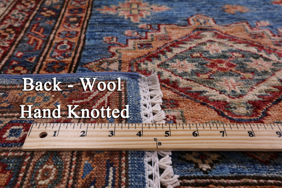 9' 10" X 13' 6" Super Kazak Hand-Knotted Rug Q5025