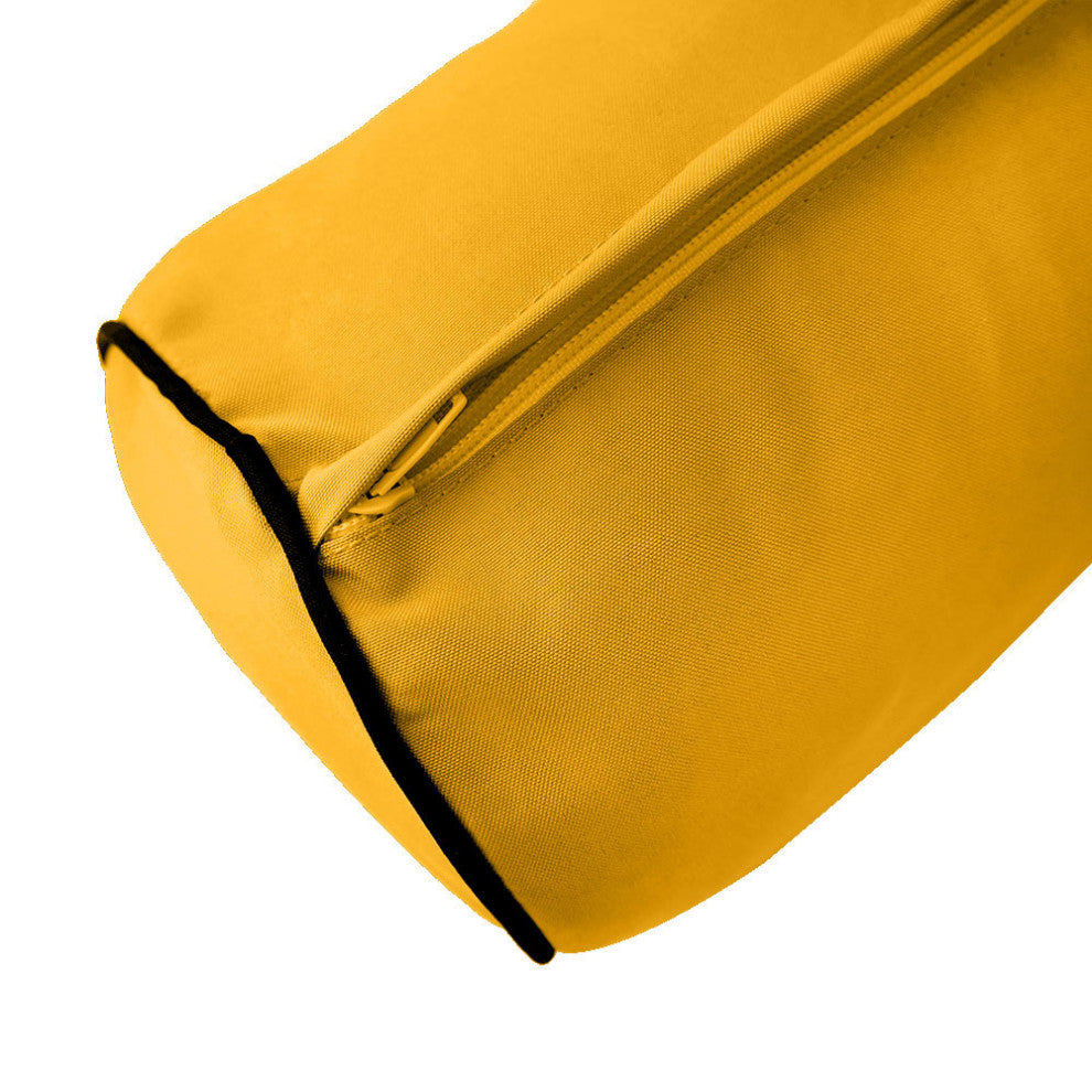 S6 Twin-XL Contrast Trim Mattress Bolster Pillow Outdoor Slip Cover ONLY AD108