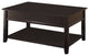 Benzara BM156815 19 Inch Lift Top Cocktail Table With Bottom Shelf, Black