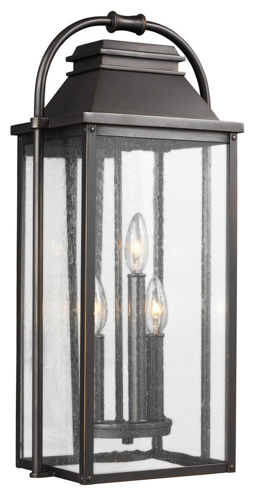 Generation Lighting Wellsworth 3-Light Outdoor Lantern, Antique Bronze